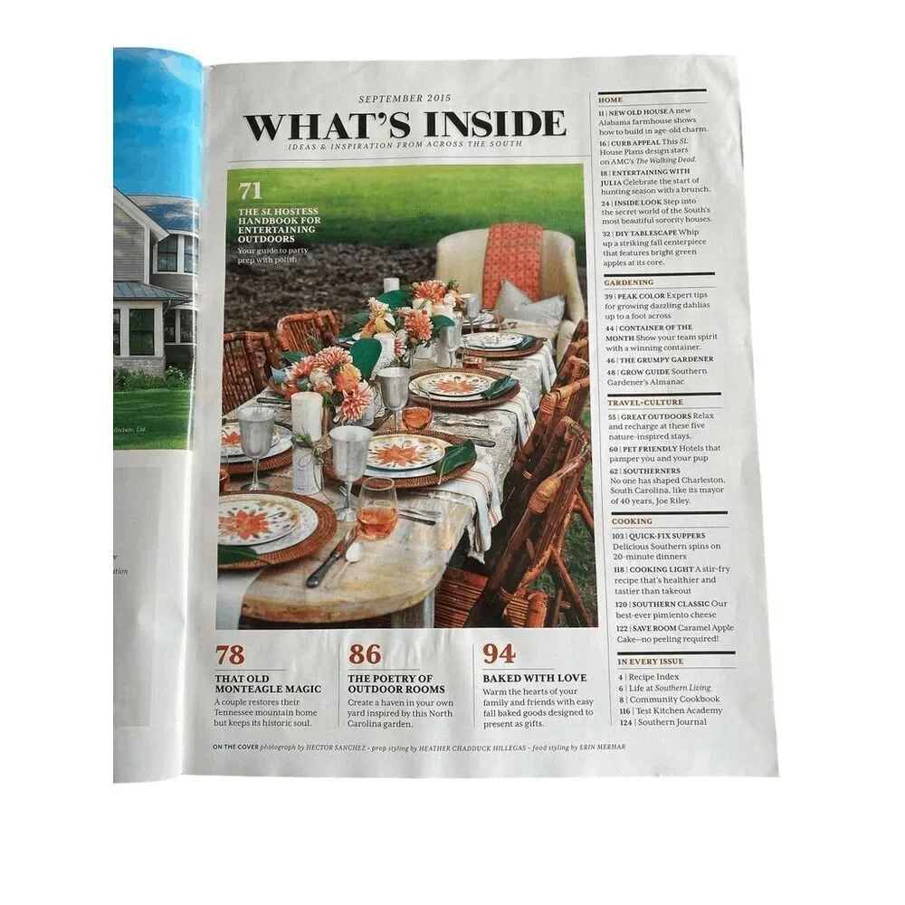 Southern Living‎ Magazine Sep 2015 Flavors of Fall Reese Witherspoon Style Guide